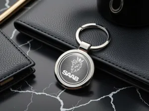Saab Portachiavi Design Look Metallo Premium di Lusso